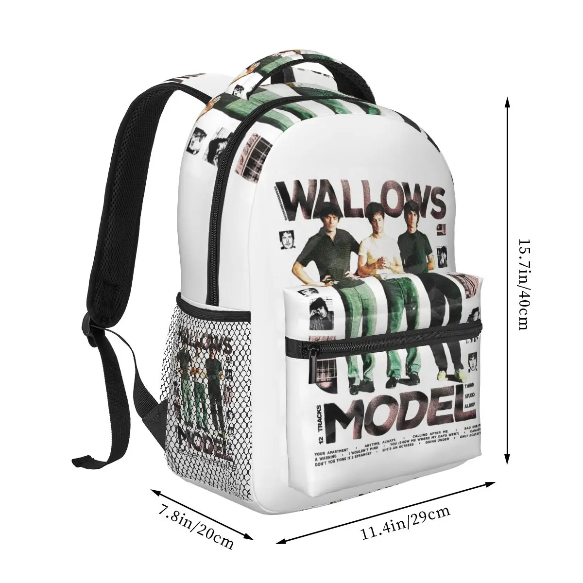 Rock Band Wallows Graphic Music Album Nothing Happens Backpack Student Boys Girls BookBag Kids School Bag Shoulder Bags