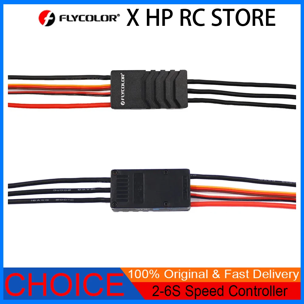 

Контроллер скорости Flycolor WinDragon ESC 2-6S 40A 60A 80A 100A 130A Поддержка программирования через приложение WIFI для радиоуправляемых гоночных дронов