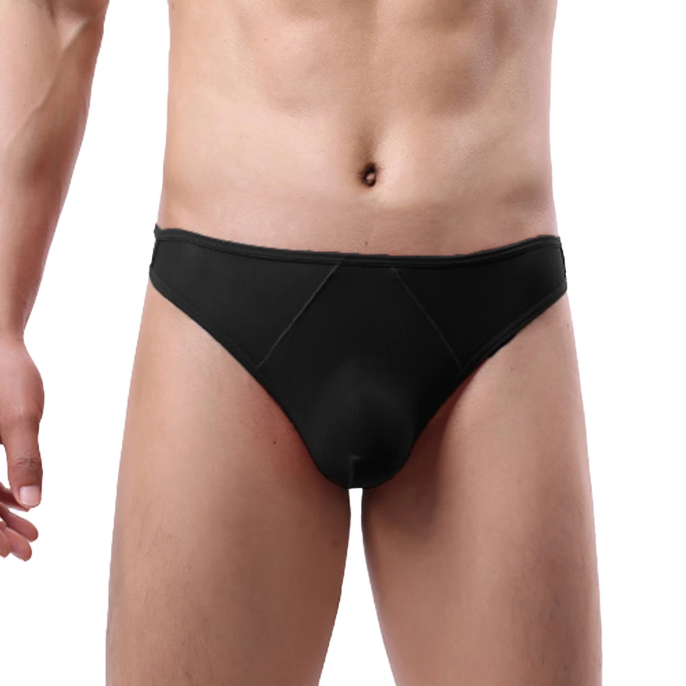 Tessuto in poliestere per l'uso quotidiano Vita bassa Perizoma rigonfio Intimo Vita bassa Vedi attraverso slip perizoma sexy Elastico