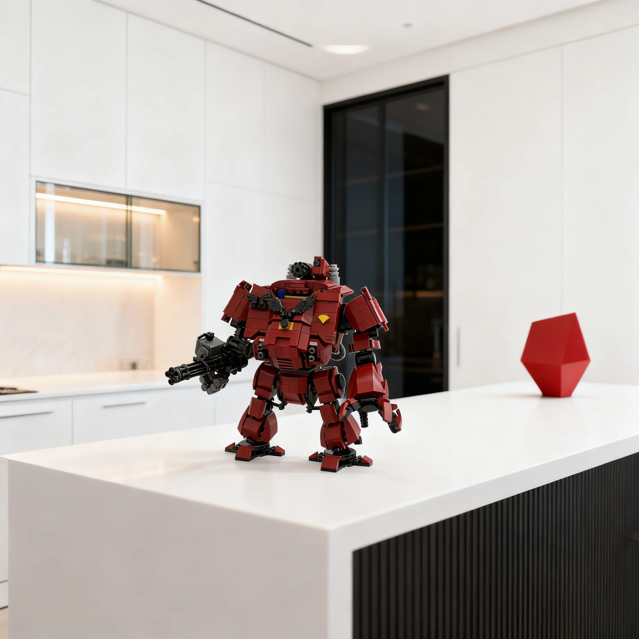 1007pcs MOC Future Battle Blood Angels Redemptor Dreadnought Freestyle Model Building Blocks Construction Toys Christmas Gifts