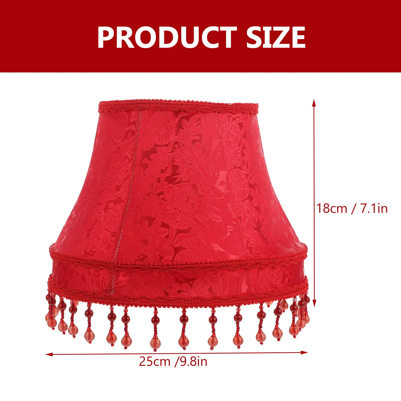 1Pcs Retro Cloth Lampshade European Style Hanging Beads Lamp Decor Table Floor Light Accessory Floor Lamp Cover