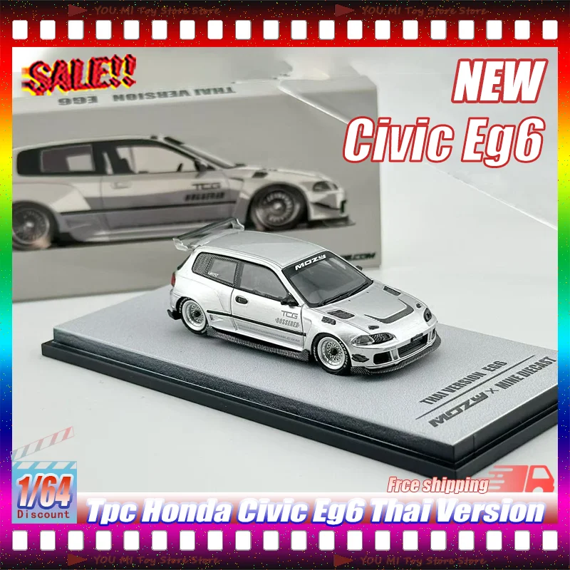 

1:64 New Tpc Honda Civic Eg6 Thai Version Alloy Die-Cast Car Model Custom For Collection Home Display Car Enthusiasts Toys Gifts