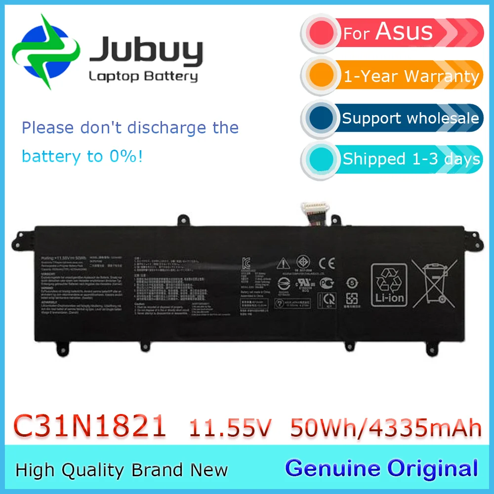 C31N1821 Batteria originale per laptop 11,55 V 50 Wh per ASUS ZenBook S13 UX392FA UX392FN UX392FN-XS71 UX392