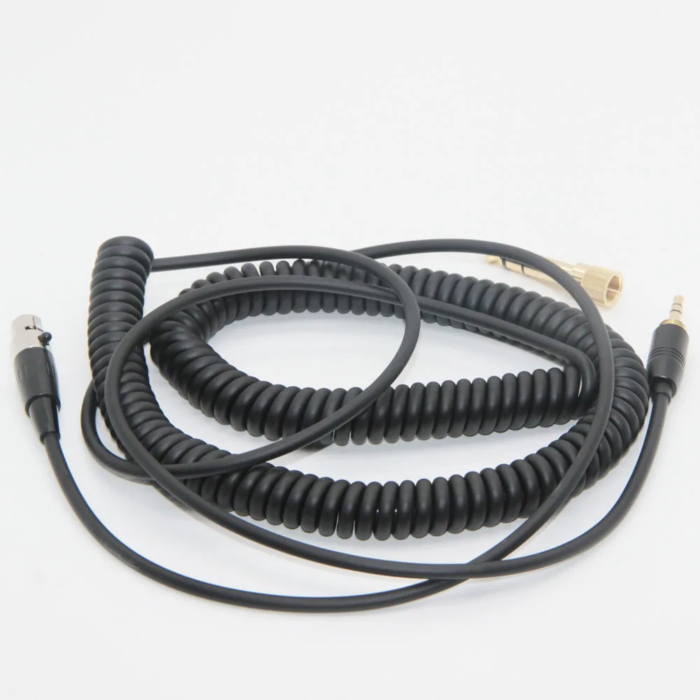 Poyatu Cable en espiral de resorte para Pioneer DJ HDJ-X10 HDJ-X10BT HDJ X10 X10BT Cables de auriculares Cable de repuesto