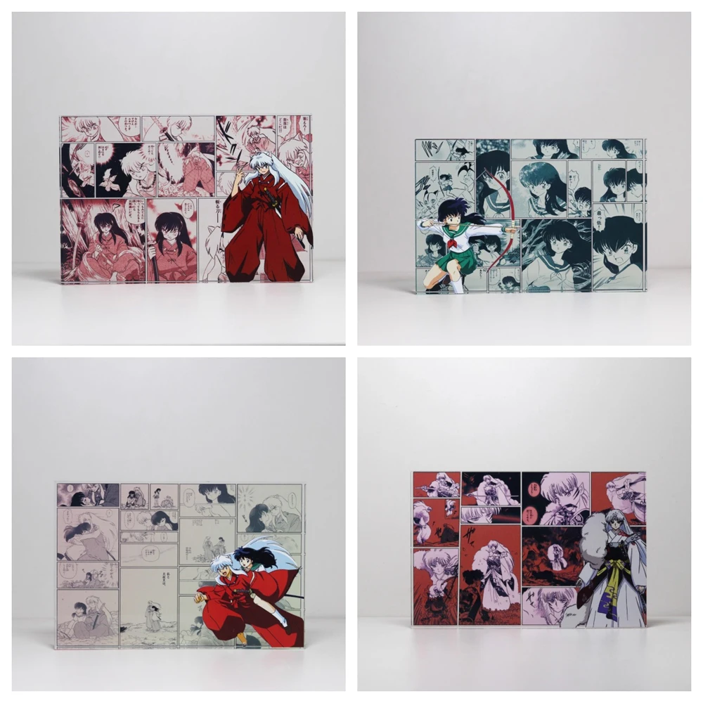 DIY Inuyasha Higurashi Kagome Sesshoumaru Acrylic Card Brick Original Self-produced Anime Movie Collection Crystal Brick