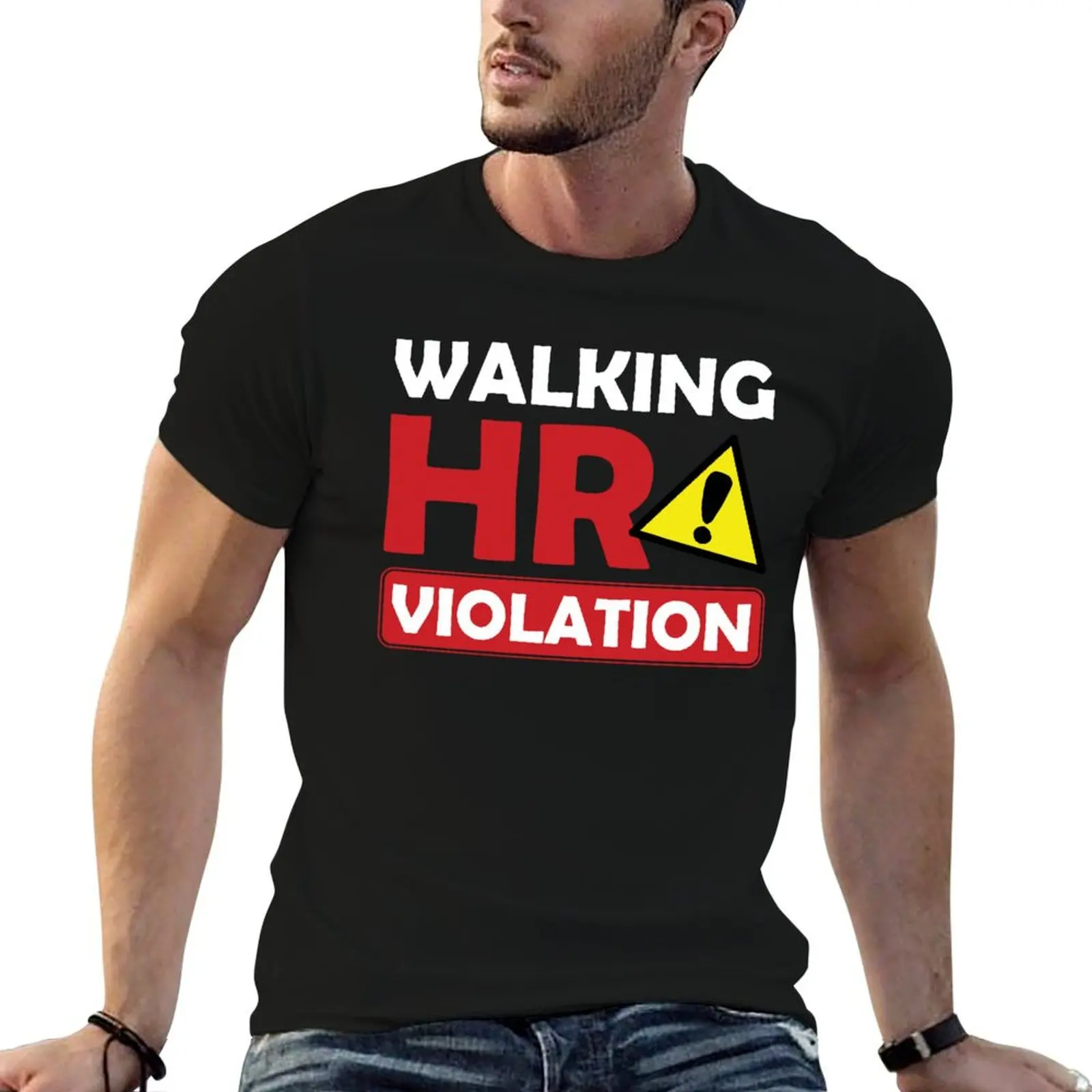 

Human slim shirts for t Violation men for T-Shirt Nightmare man t man HR HR shirts fit Walking Resources
