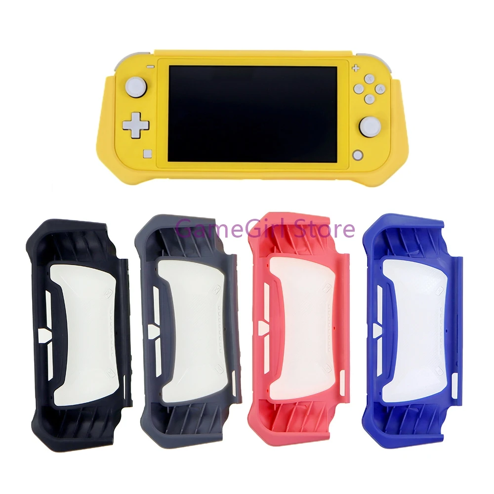 5Sets TPU Protective Case Cover with Tempered Glass Screen Protector Film 6 Thumb Grip Joystick Caps For Nintendo Switch Lite