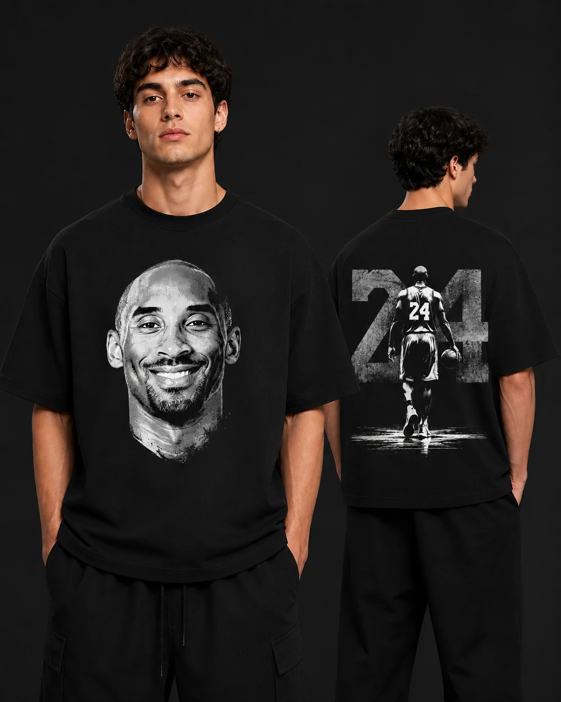 Summer Cotton T-shirt Street Wear Basketball Kobe Bryant Graphic Print Loose T-shirt Top Men's T-shirt for Both Men and Women