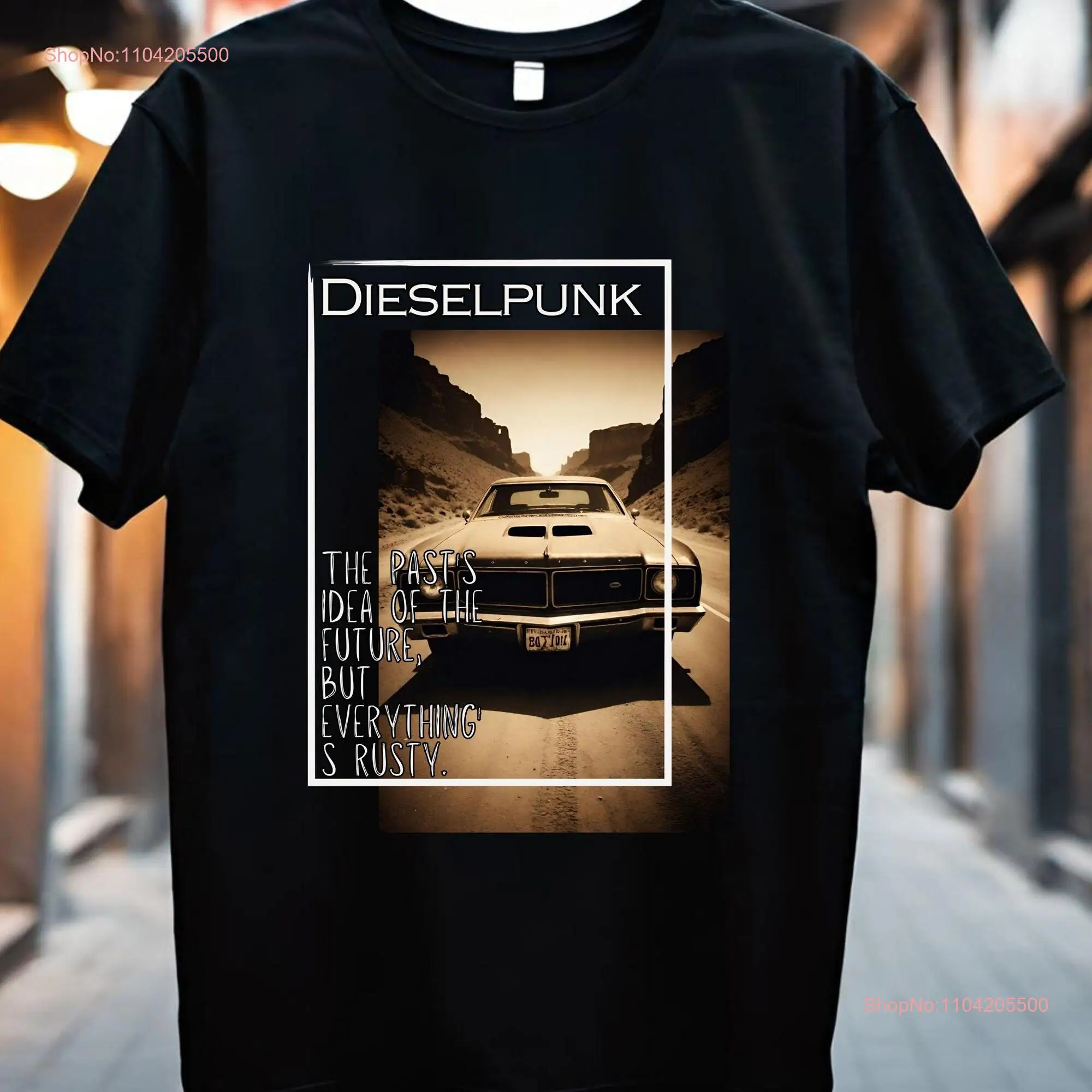 Funny Dieselpunk T Shirt SciFi Style Badly Explained Word Definition Mad Max Post Apocalypse V4 long or short sleeves