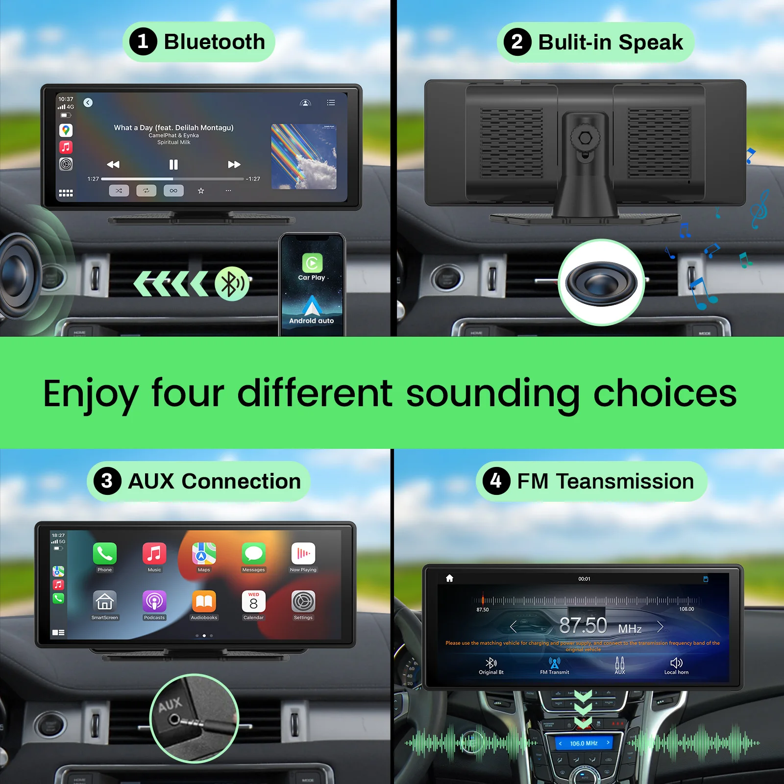 Universal Portable Carplay for Car Screen, Car Radio Multimedia WIFI Video Player Wireless Carplay Screen for Apple Or Android image 5