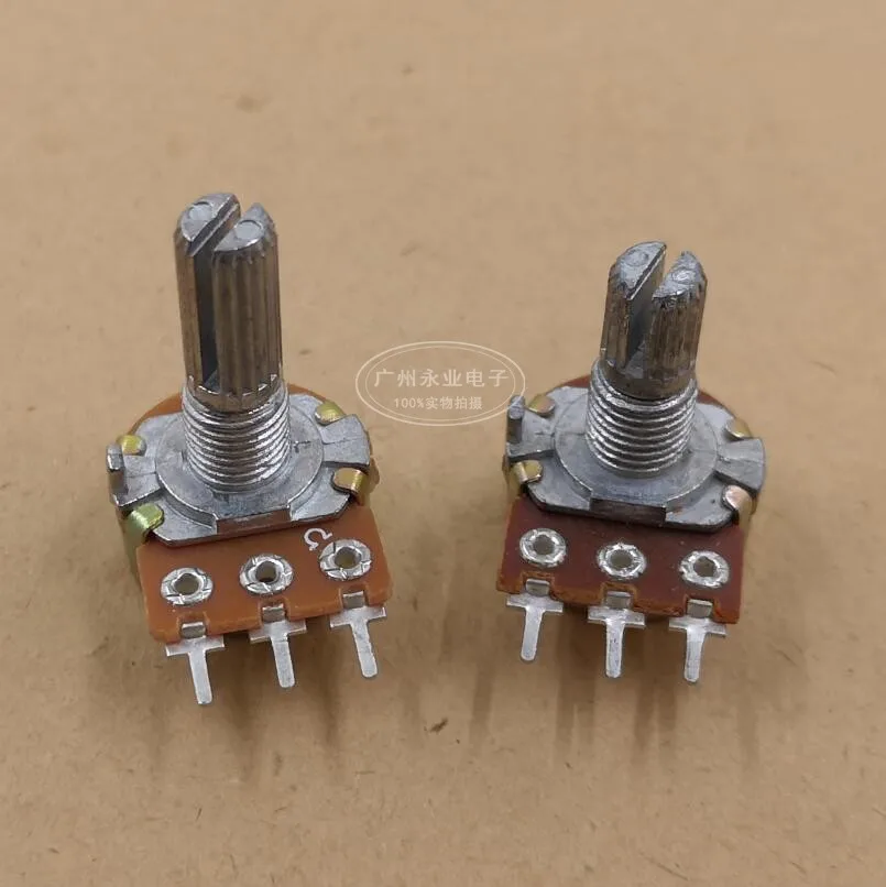 10 Piece WH148 Single Double Potentiometer B5K B10K B20K B50K B100K Adjustable Rotary Potentiometer 3 Feet 6 Feet Handle 15/20MM