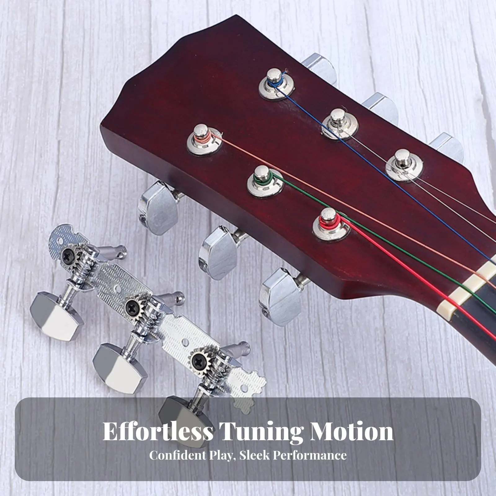 

Folk Guitar String Knobs Stays Perfectly Adjusted Folk Guitar Machine Heads Exposed Gear Machine Heads Sturdy 3-on-a-Plate