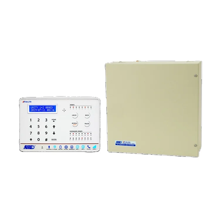 HA-278-A Traditional Wired Contact ID Alarm System Panel 8 Zone PSTN Phone Line for Monitoring Station