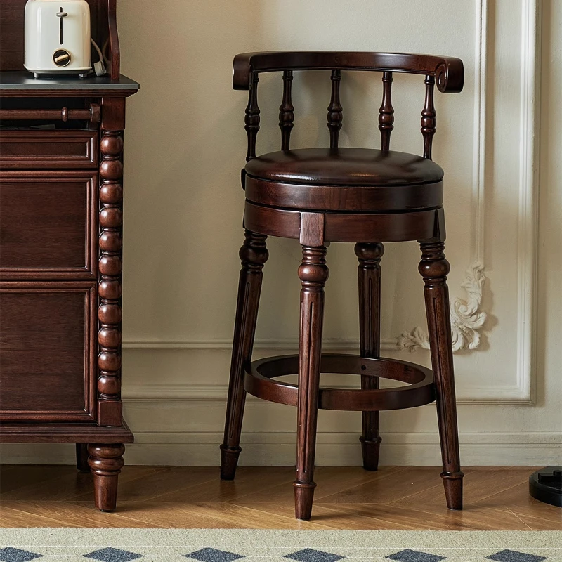 Nordic Swivel Bar Stools Reception Desks With Back Luxury Designer Barstools Restaurant Vanity Bancos De Bar Trendy Furniture