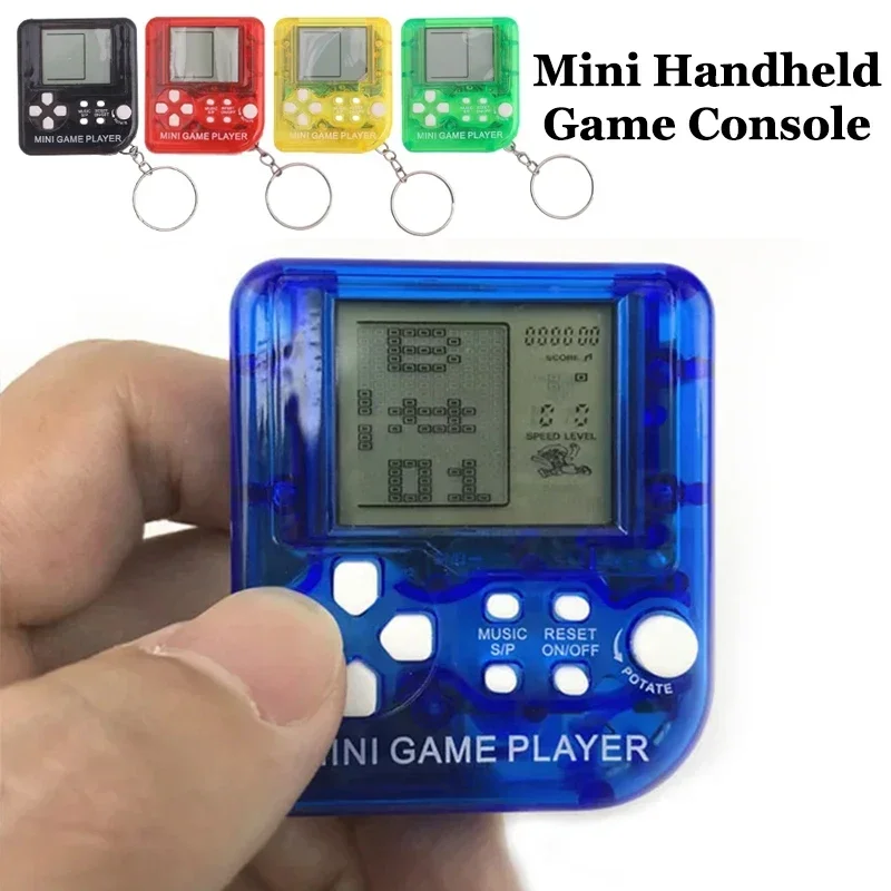 

Portable Mini Pocket Classic Game Machine Keychain Ring Anti Lost Retro Nostalgic Kid Handheld Game Console Toys Gaming Player