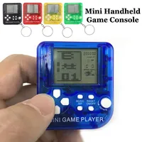 Portable Mini Pocket Classic Game Machine Keychain Ring Anti Lost Retro Nostalgic Kid Handheld Game Console Toys Gaming Player