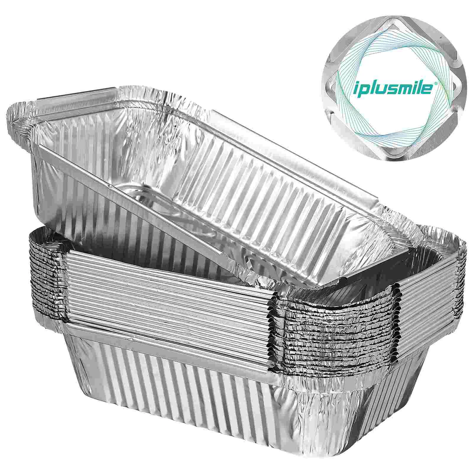 20 Pcs Roasting Foil Trays Pans Aluminum Large Baking Takeaway Containers Bakeware