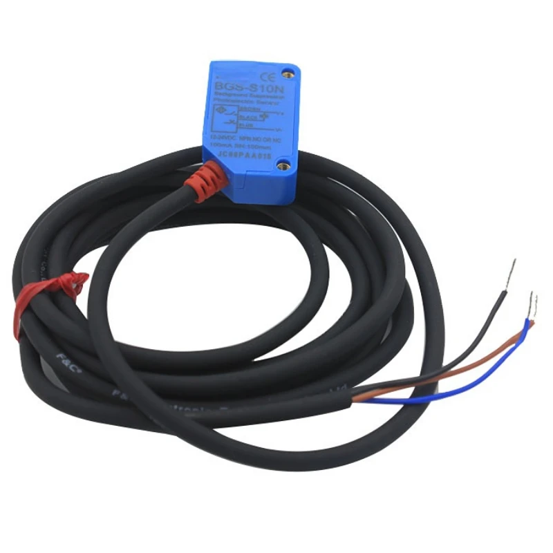 

PNP.NO.NC 4 wires Square Type BGS Photoelectric Sensor Switch for Colorful object Detection