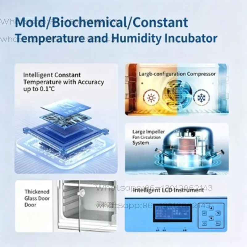 Incubator Constant Moisture Mold Bacterial Seed Germination Light Climate Laboratory Microbial Constant Temperature Incubator