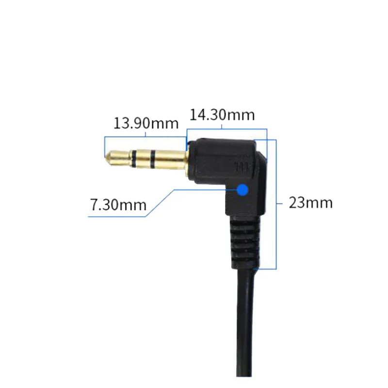3.5 Gold Audio Extension Cable Bent Pair Three Pole Dual Sound Earphone Cable AUX Cable