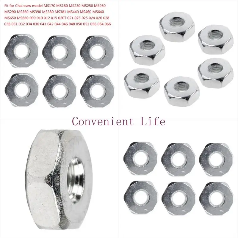 

L1EE 6 PCS Sprocket Cover Bar Nut for STHIL MS240 MS260 MS270 MS280 MS290 MS310 MS390 MS340 MS360 MS360C MS440 MS460 Chainsaw