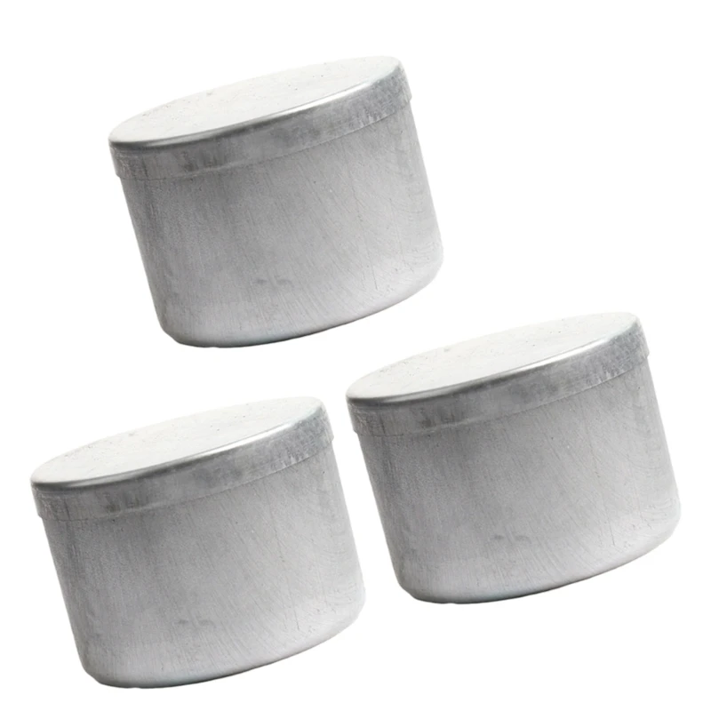 

3шт алюминиевые крышки для образцов почвы, круглые контейнеры для хранения для лабораторных испытаний