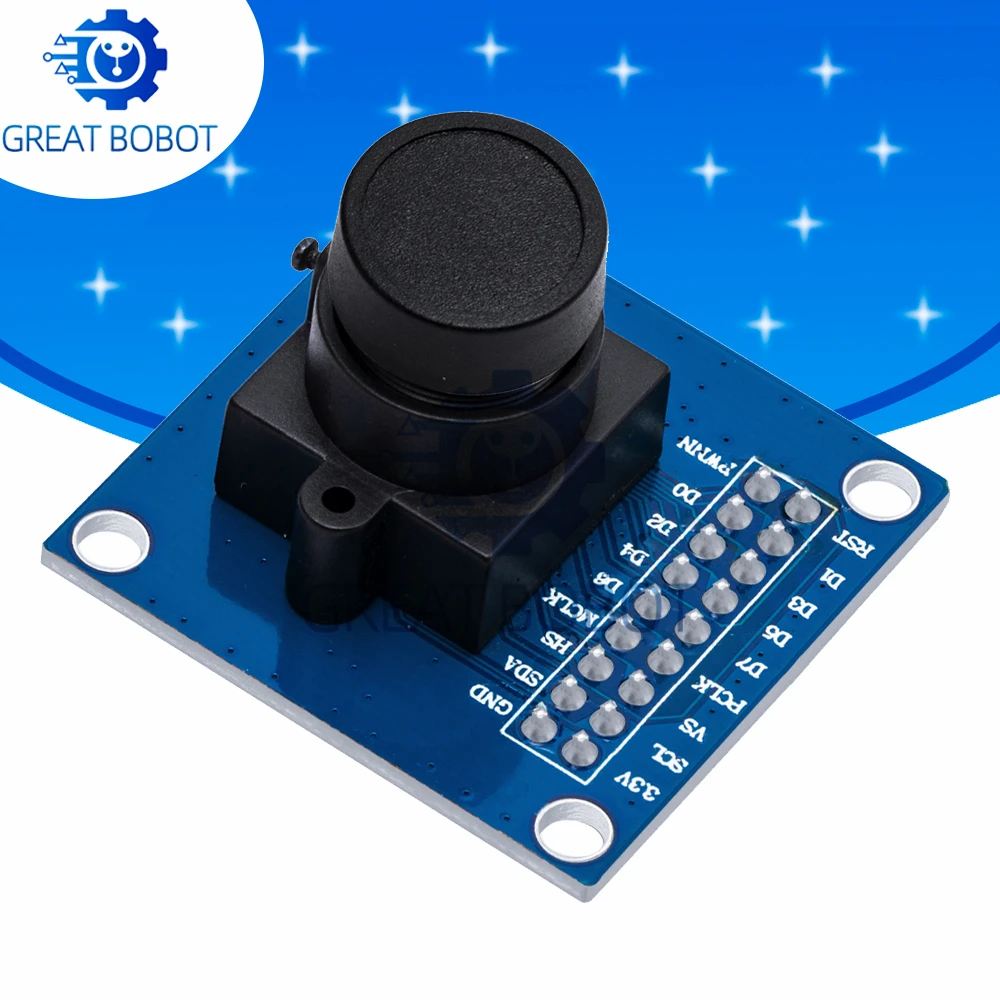 Módulo de cámara OV7670 (BS, 1PCS): 640x480 VGA/CIF con exposición automática – Compatible con Arduino