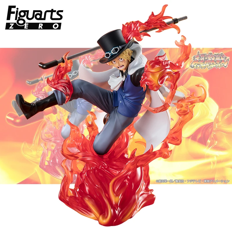 Genuine ONE PIECE Original Figuarts ZERO EXTRA BATTLE Sabo Original Anime Figure Collectible Model Doll Statuette Ornament Gift