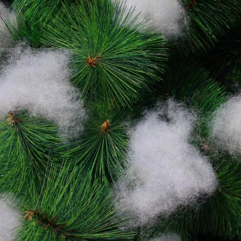 Flauschiger Künstlicher Schnee Weihnachts-Deko-Set für Schneeschlachten Innenbereich Weihnachtsdorf Baumdekoration Puppenfüllmaterial – Detail 5