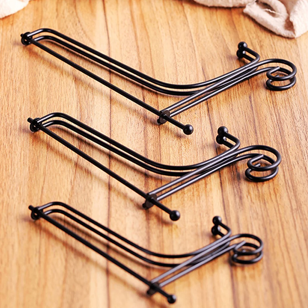 

2pcs Plate Stand Easel Display Iron Holder Rack Decorative Book Picture Frame Bracket Table Platter Gallery