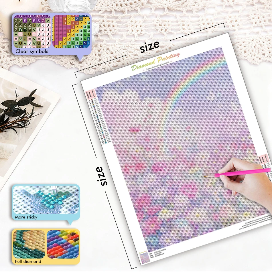 CHENISTORY Diamond Painting Artwork Diamonds For Picture Crafts flowers Create Wall Art Unframe Diamond Mosaic Interior Stitch