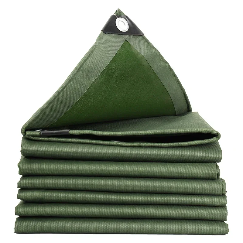【From China】500GSM Heavy D-uty PVC Tarpaulin Knife Cloth Camping Tent Canopy Awnings Truck Ship Rainproof Tarp Cover