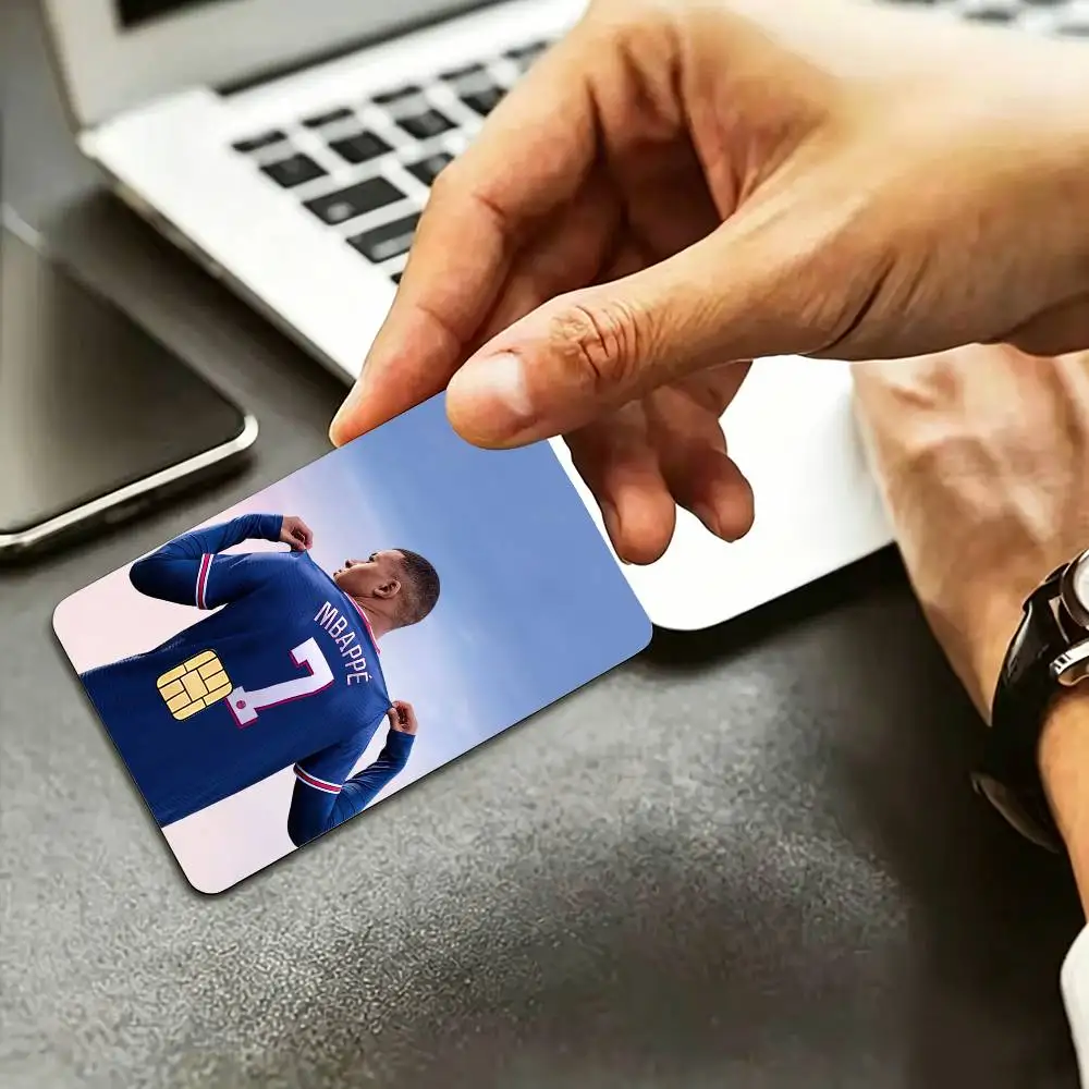 K-Kylian M-Mbappe Football HD Waterproof Credit Card Stickers Silicone Decals For Chip Game Cards Gift