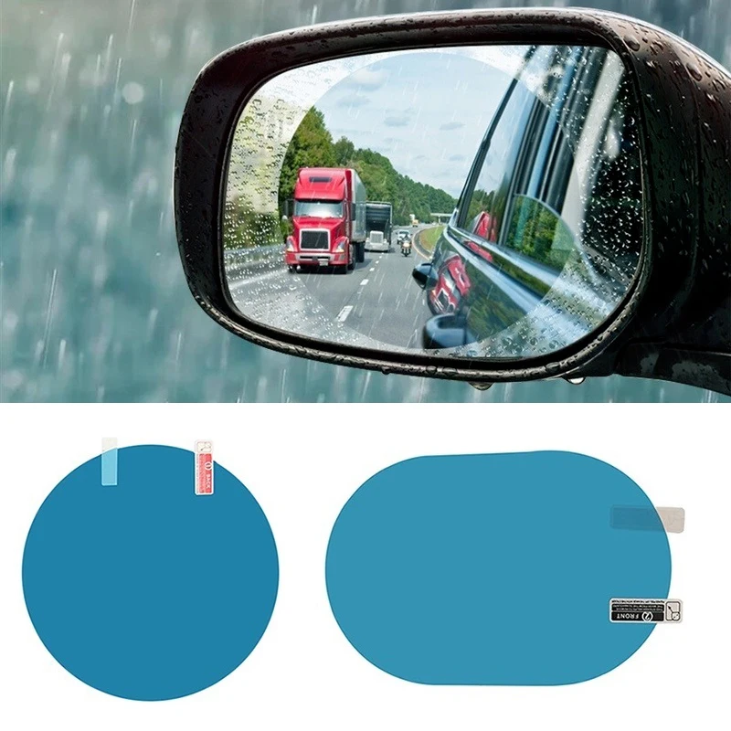 

2pcs Rainproof Film Sticker Car Rearview Mirror protective Rain Proof Anti Fog Waterproof Sticker Car Window Transparent Sticker
