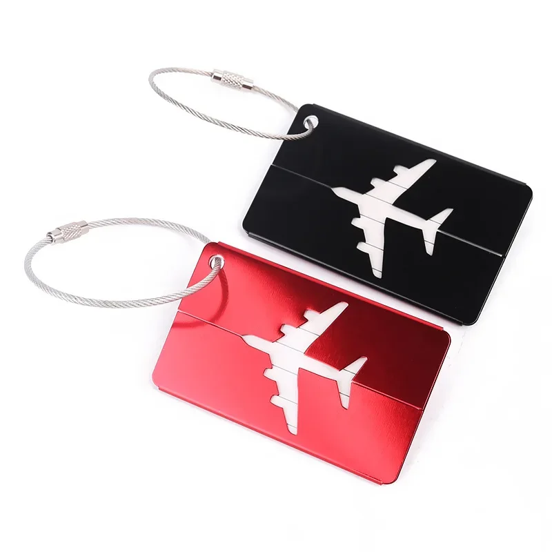 Travel Accessories 1pcs Travel Luggage Tags Baggage Name Tags Aluminum Alloy Suitcase Address Label Holder Metal Luggage Tag