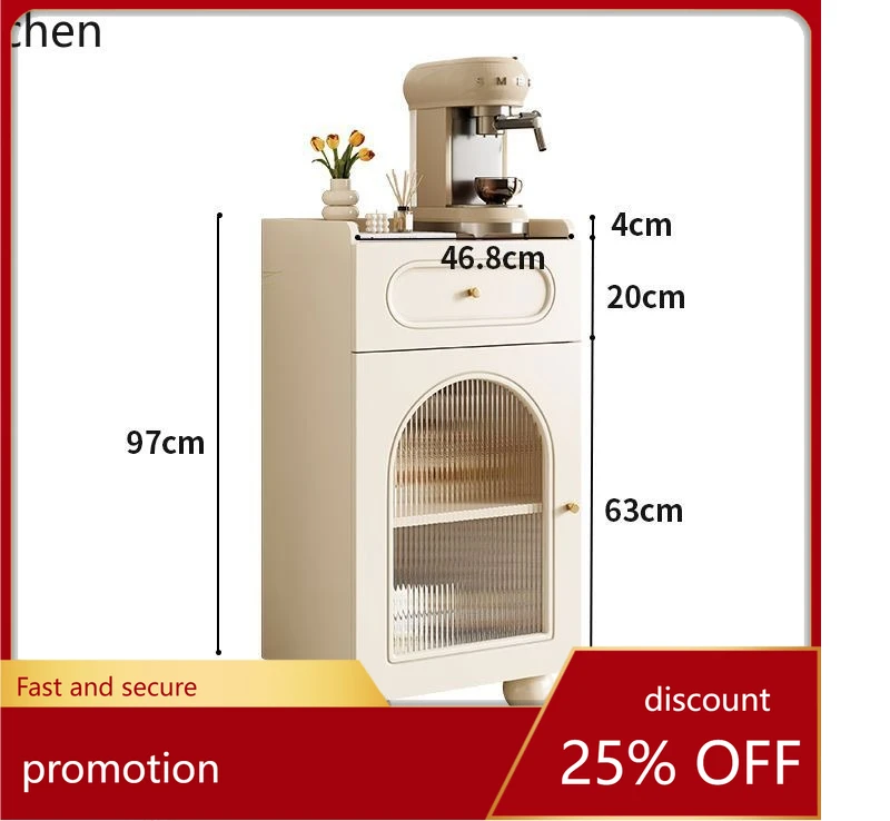 

ZML Sideboard Sofa Side Cabinet Water Dispenser Small Apartment Storage Cabinet Side Table