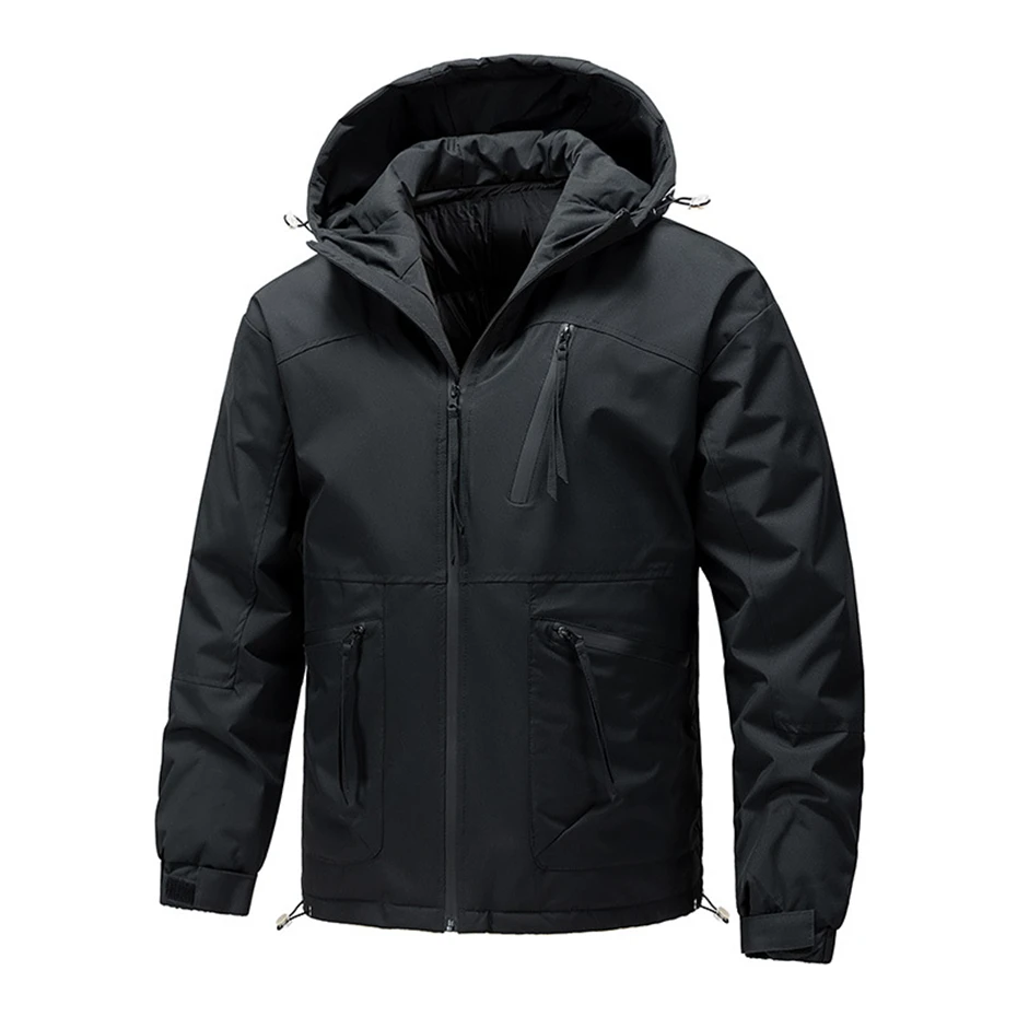 

Autumn Winter Thick Jacket Men Waterproof Windbreaker Fashion Casual Warm Jacket Coat Male Outerwear Outdoor