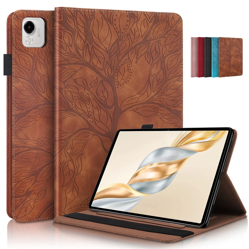 

Чехол Funda для Honor Pad X9a 11,5 дюймов с тиснением дерева, флип-кошелек-подставка, чехол для Coque Honor Pad X9A 2025, чехол
