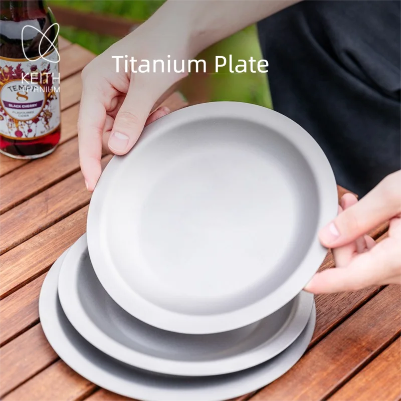 Keith Titanium Steamed Dish Ultralight Outdoor Camping Tableware Dinner Plate Eco-Friendly Kitch Dinnerware Dishes