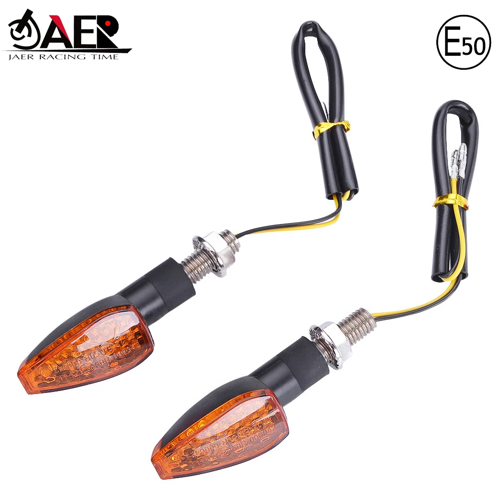 Gorąca sprzedaż 2X Uniwersalne motocyklowe kierunkowskazy LED Bursztynowe światło migające 14 diod LED 12V 2W Krótka lampa motocyklowa