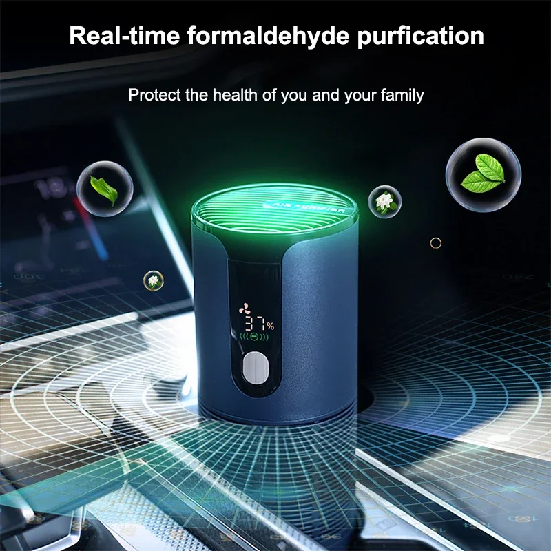 Xiaomi Youpin Car Air Purifier  Room Deodorizer Negative Ion Remover Smoke HEPA Filter Portable Air Cleaner Freshener for Home