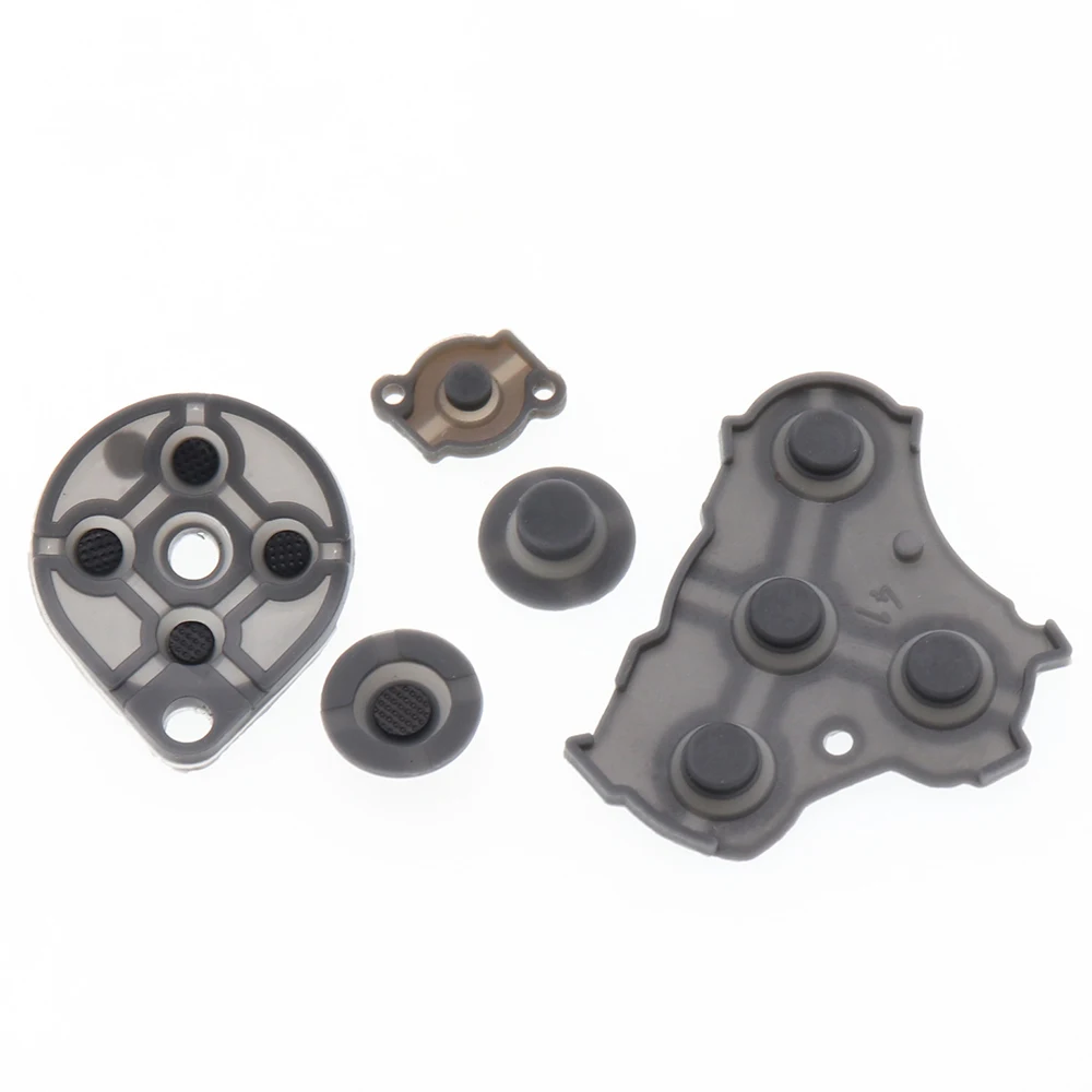 10 セット/ロットブラックグレー色コントローラ導電性ゴムパッド ngc 用ゲームキューブ部品