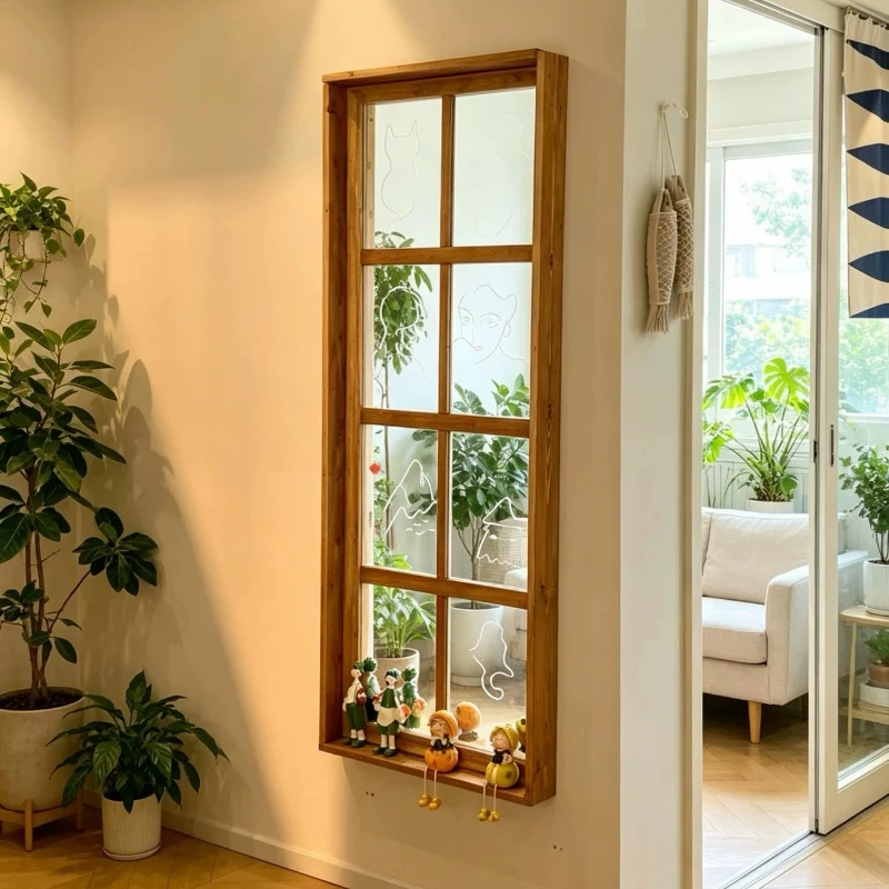 Long Vanity Mirror Nordic Aesthetic Full Body Living Room Decoration Mirror Korean Style Makeup Spiegel Wand Home Decorations