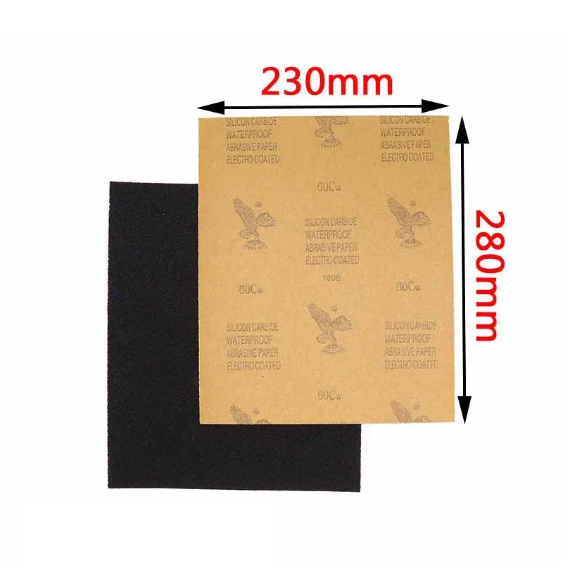 Feuilles Abrasives de Polissage à Sec, Support en Papier de Verre, pour la Finition de Surface de Meubles en Bois et Métal, Outil de Conversion,