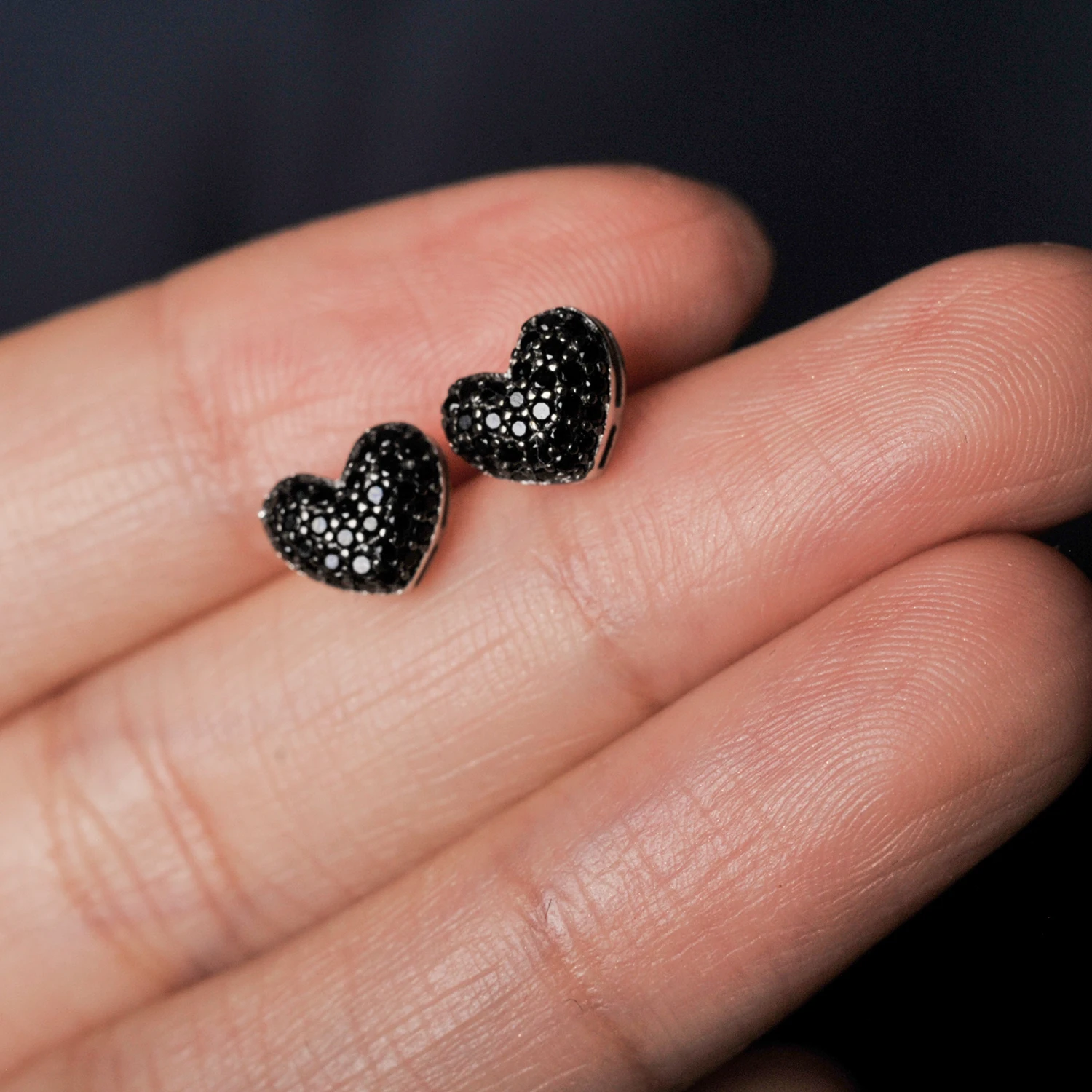 Potiy-pendientes de tuerca de espinela negra Natural para mujer, de Plata de Ley 925, joyería diaria para fiesta y boda, regalo del Día de San Valentín