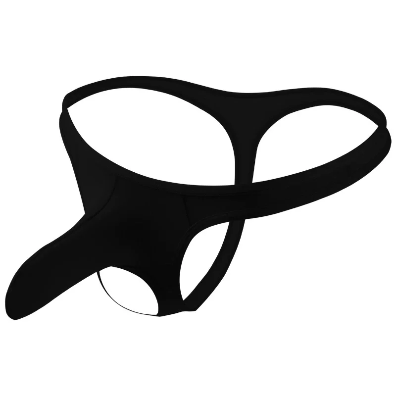 ثونغ طائرة مثيرة للرجال، ملابس داخلية منفصلة رصاصة، سراويل T من الحرير الجليدي للرجال #2