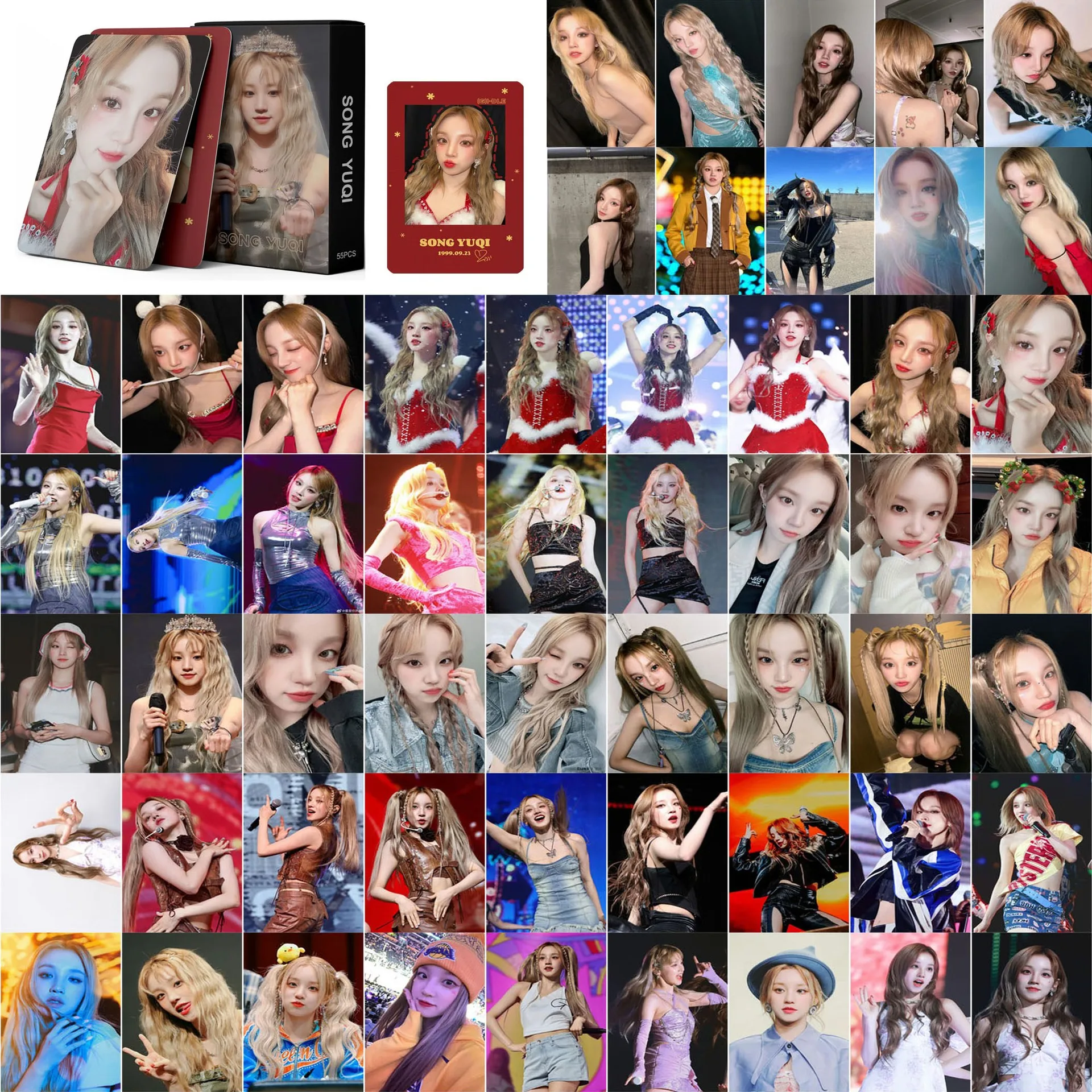 55pcs/set  Kpop GIDLE Lomo Cards Song Yuqi Solo Photocards New Album G-idle Photocards Photo Print Cards