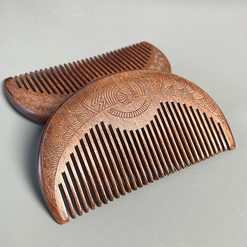 Pocket Wooden Comb Natural Black Gold Sandalwood Super Wide Tooth Wood Combs No Static Lice Beard Comb Hair Styling