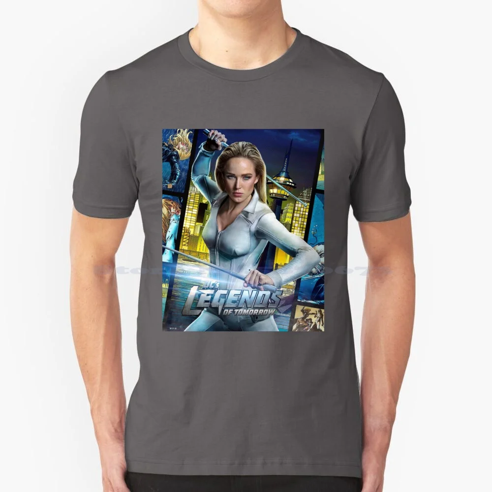 White Canary Poster T Shirt 100% Cotton Tee White Canary Legends Of Tomorrow Sara Lance Girl Power League Of Assassins