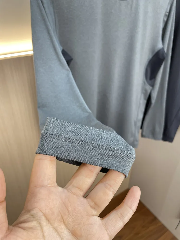 Spring Fall Quick-Dry Compression Long Sleeve Tee Men Women Outdoor Hiking Training Fitness Workout T-Shirt Base Layer Top